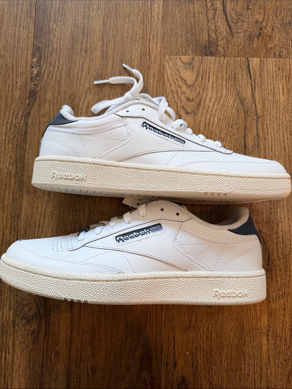 Reebok White and Navy Athletic Shoes